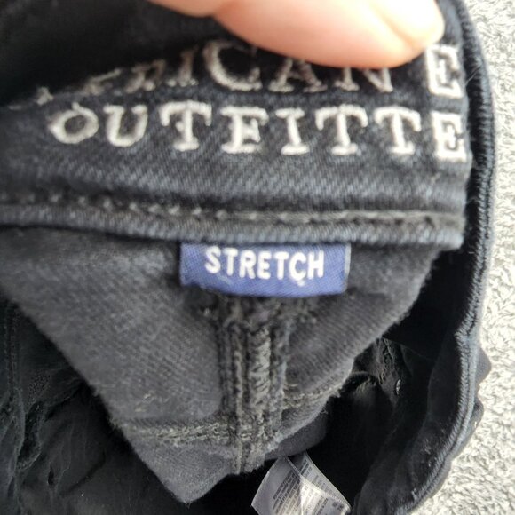 American Eagle Outfitters Shorts Womens 10 Black Hi-Rise Festival Cut Off Jorts - Picture 10 of 10